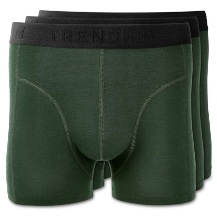 XX-Large - FeatherFeel | 3-Pack Olive Green Merino Wool Boxer Briefs for Men