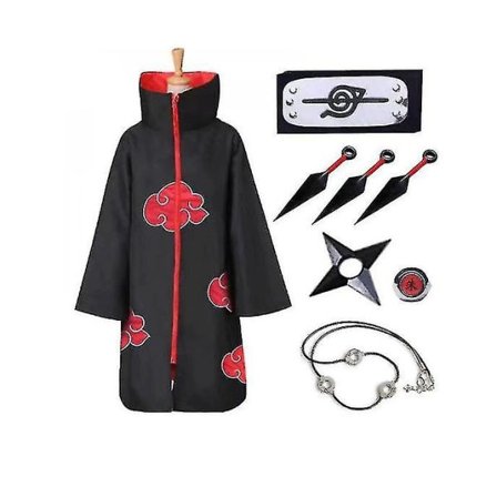 IC Anime Cosplay Kostym Set Halloween Cosplay Lång Kappa 8st zy l