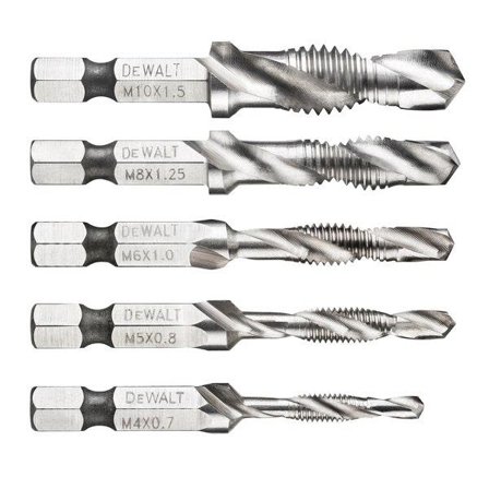 Dewalt DT50060-QZ Boradaptersett M4, M5, M6, M8 og M10, Maskintilbehør & forbruk