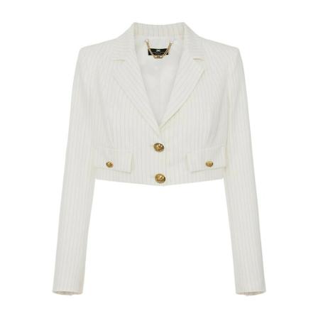 Elisabetta Franchi Jas , Wit , Dames , Maat: S