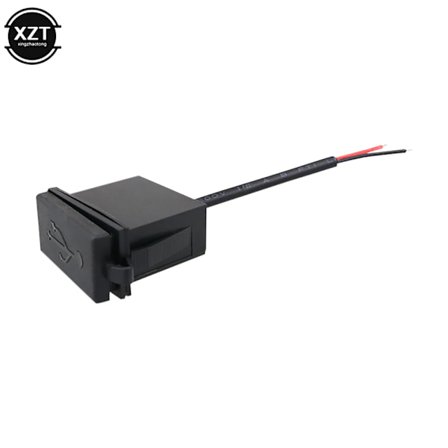 Ny 12V/24V enkel USB-billaddare uttag 5V 2.4A strömadapter fyrkantig form vattentät för motorcykel husbil båt fartyg laddare