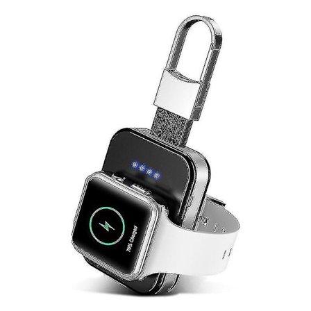 Bärbar trådlös laddare, extern powerbank med nyckelring, affärs-, reseladdare för klocka