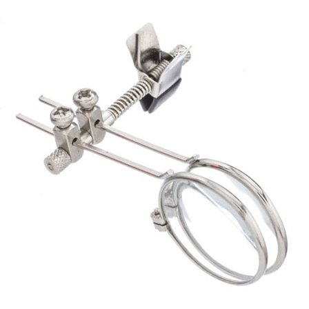 10X Dobbelt linser forstørrelsesglas rustfrit stål clips forstørrelsesglas roterbar MINI forstørrelsesglas