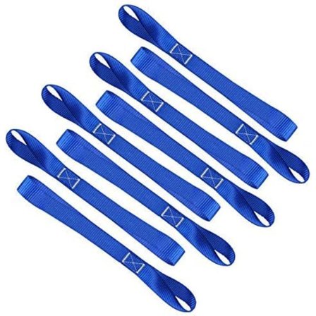 Mjuka öglor för spännband (8-pack) 816 kg lastkapacitet, 2177 kg brottstyrka, kraftiga spännöglor för att säkra ATV UTV motorcyklar skoter