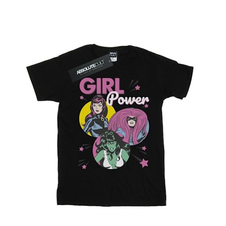 Marvel Comics Girls Girl Power Bomull T-shirt 3-4 år Svart