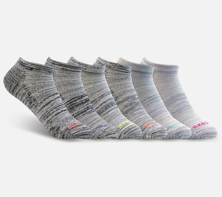 Skechers, 6-pakning Sportssokker, M, Dame