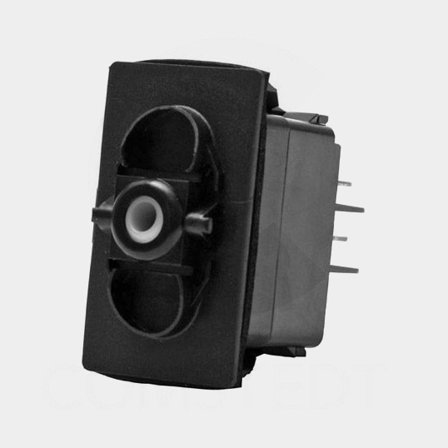 Interruptor sin cubierta Carling Technologies, 2 polos, Encendido-Encendido, 12 V DC, 20 A, negro