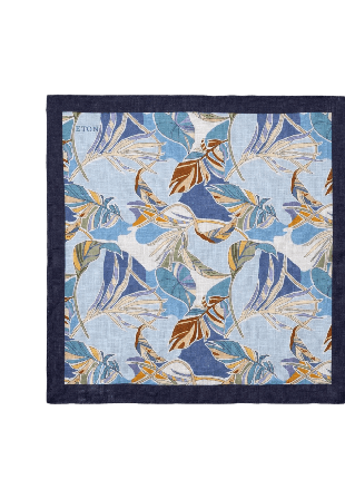 Eton Bröstnäsduk I Tropiskt Linne Kostymtillbehör Herr Blå ONESIZE