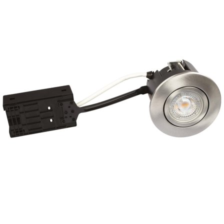 Scan Products Luna QI Downlight 5 W, 3000 K, 10-pakning Børstet aluminium, Belysning