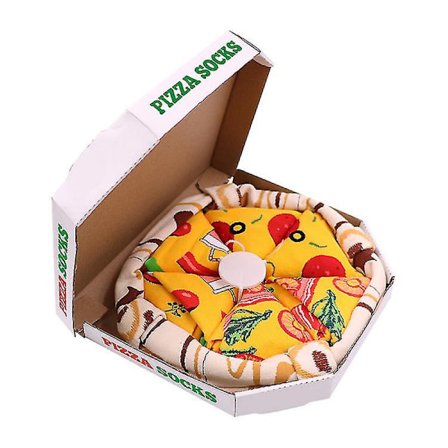 Pizza Socks Box 4 Par, Mix Hawaii Italiensk Pepperoni Bomullssockor Carp