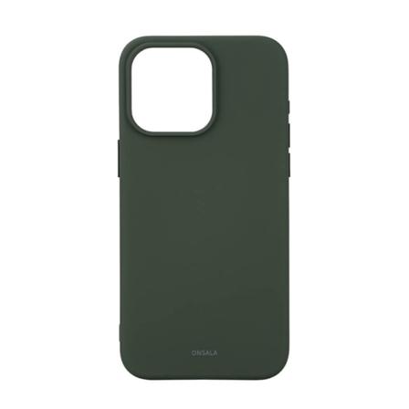 Onsala Mobilcover Silikonefølelse MagSeries Olivengrøn - iPhone 15 Pro Max Grön