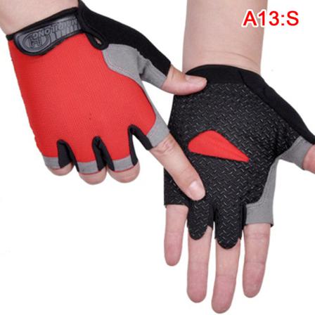 Cykling Anti-slip Anti-svett Herr Dam Half Finger Handskar Breat
