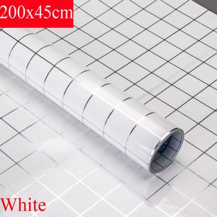 Öljynkestävä tapettitarratapetti WHITE 200X45CM - varastossa white 200x45cm