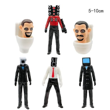 6/8/9 stk Skibidi Toilet Action Figurer Sæt Sjovt Spil Toiletmand Kameramand Speakerman Kage Toppers Decor