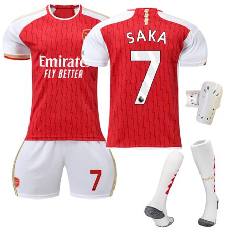 23-24 Ny Arsenal hjemmefodbolddragt #7 Saka Uniform Suit Kids 22(120-130CM)