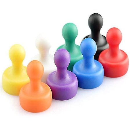 32 Magneettista Push-naulaa Jääkaappiin/Valkotauluun 12x20mm