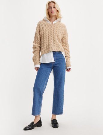 Levi's Ribcage Straight Ankle Jazz Po - Blue - 25 x 27