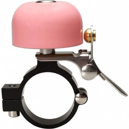 Cykelklocka i mässing, helt i metall, högt anständigt ton cykelringklocka för vuxna och barns cykelstyren 35 mm rosa