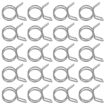 120 stk Slangefester Dobbel Tråd Slangeklemme Drivstoffslangeklemmer Rørfjærklemmer