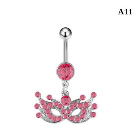 Belly Button Rings Blommor Butterfly Star Dangle Navel Ring Wom