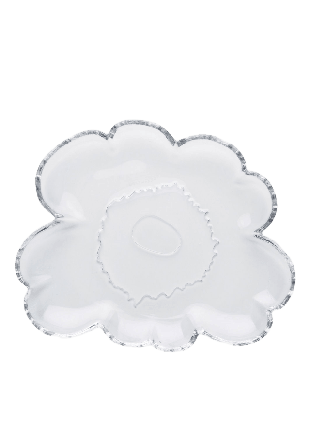 Marimekko Unikko Glass Plate 20 Cm Skålar Transparant ONESIZE