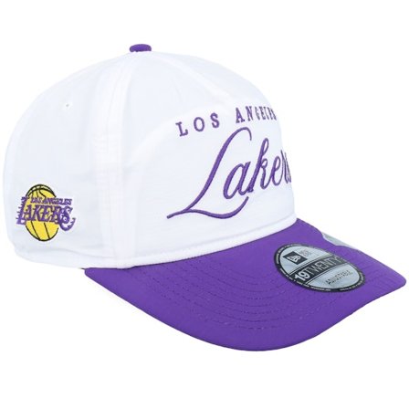 New Era - NBA Weiss adjustable Cap - Los Angeles Lakers NBA Draft 19TWENTY Golfer White/Purple A-Frame @ Hatstore