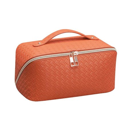 Stor Kosmetisk Väska för Resor - Makeup Väska, Bärbar Pu Vattentät Dam Resa Makeup Väska