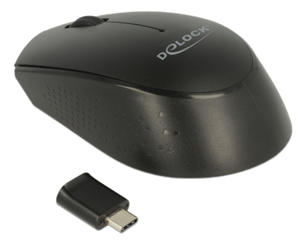 Delock mini - mus - 2.4 GHz - svart