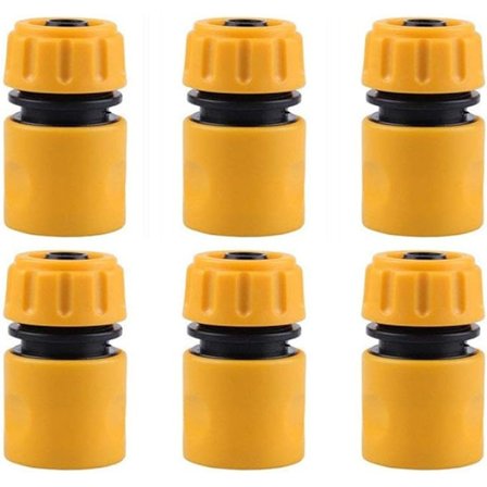 6 st snabbkopplingar för 1/2" slang