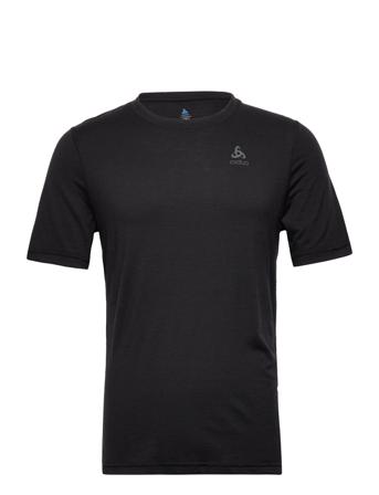 Odlo M Crewneck Ss Merino 200 T-shirts Short-sleeved Musta Odlo