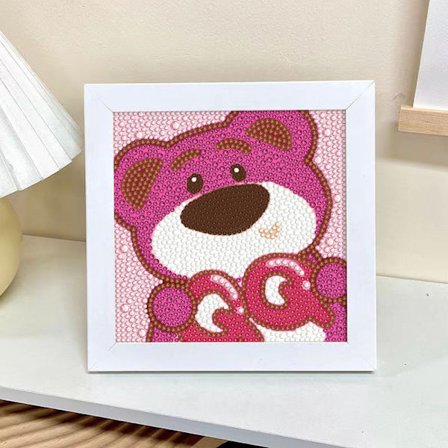 One Piece Jordbær Bjørn 5D Børns Diamant Maleri Kit DIY Stor G