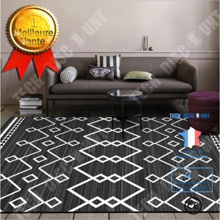 Matta - TD - Modern - 150x200 cm - Svart och Vit - Skandinavisk Stil