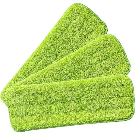 Gulvmopp Udskiftning Mikrofiber Mopp Pads, Pakke med 3 Spray Mopp Udskiftning Pads − Maskinvaskbar, Genanvendelig, Højabsorberende Mopp 