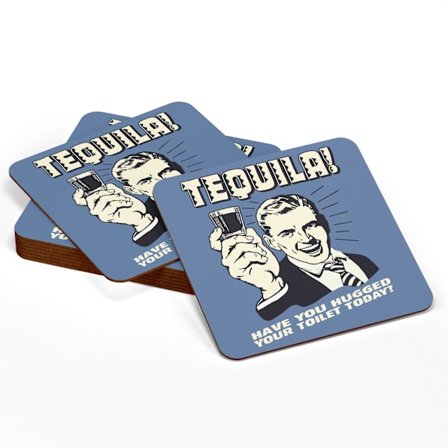 4-Pak - Glassbrikker Retro - Underlag til Glass