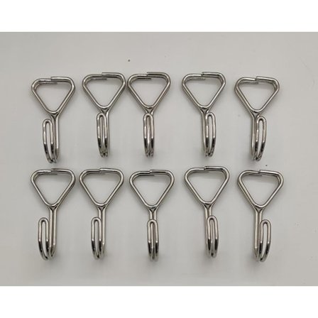 10 spiralkroge, rustfri stålspænder, elastisk krog, elastisk spænder, til telt, cykel, bagagefiksering, fast krog