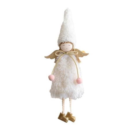 Joulu Pehmo Angel Girl Riipukset Xmas Tree Oranments Valkoinen