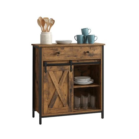 Skjutdörrsskänk – Rustik design, platsbesparande förvaring