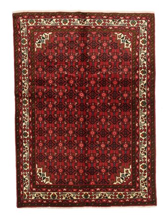 Håndknyttet Hosseinabad 143X195 Orientalsk Uldtæppe Lille