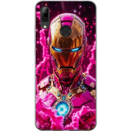 Yhteensopiva Puhelinkuori Huawei P smart 2019 Särmikäs vihreä hahmo pikselöidyssä fantasiamaailmassa, jossa on puutaloja ja eläimiä retro-pelim