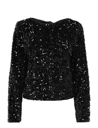 ONLY | Onlconfidence L/S Sequin Bow Top Jrs | L