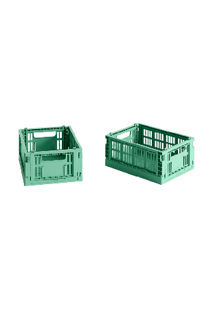 HAY Colour Crate Mini Set of 2 Förvaring Grön
