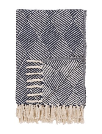 House Nordic Yva - Plaid, Blue, 130X180 Cm - Blue - 130X180CM