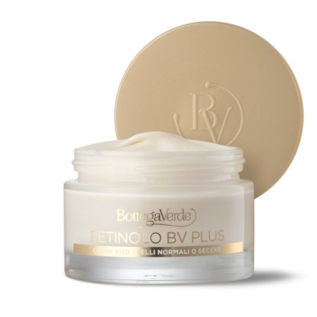 BOTTEGA VERDE Retinolo BV plus Crema Viso - Formula Potenziata - Antirughe Elasticizzante 50ml - Crema viso giorno antirughe