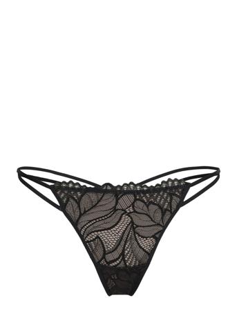 Brief Thong Low Mini Jasmine G-streng Undertøj Sort Lindex