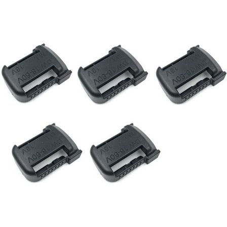 5 stk. serie/sæt batteriholdere opbevaringshylde støtte slots 18V batteri montering beslag slots til Milwau M18/DW 18-60V