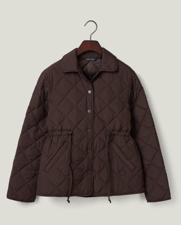 Lexington Klassisk quiltad jacka, mörkbrun
