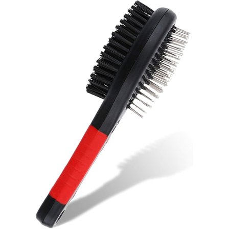 2 i 1 dobbeltsidet hundebørste | kattebørste | hvalpebørste | til hundeplejesæt | børste til fjernelse af kæledyrshår |