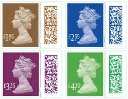England - Dagligmærker 2022 - Elizabeth II - Med værdiangivelse - Postfrisk sæt 4v