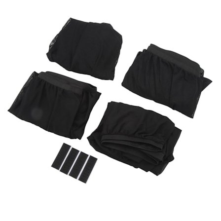 4 stk. bilvindussolskjerm UV-beskyttelse pustende netting bilgardiner for bilnattcamping personvernskjerm