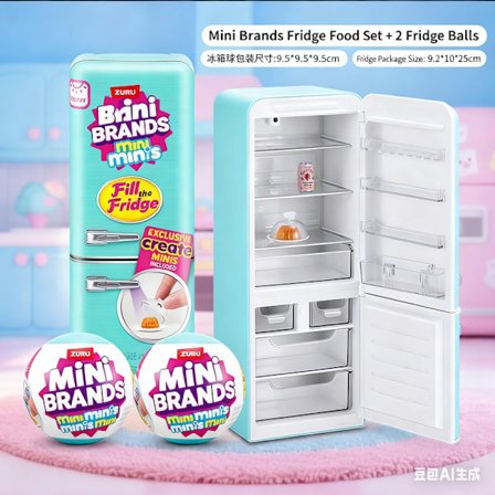 MINI Brands Kjøleskap Ornament - ZU*RU Miniatyrhåndverk